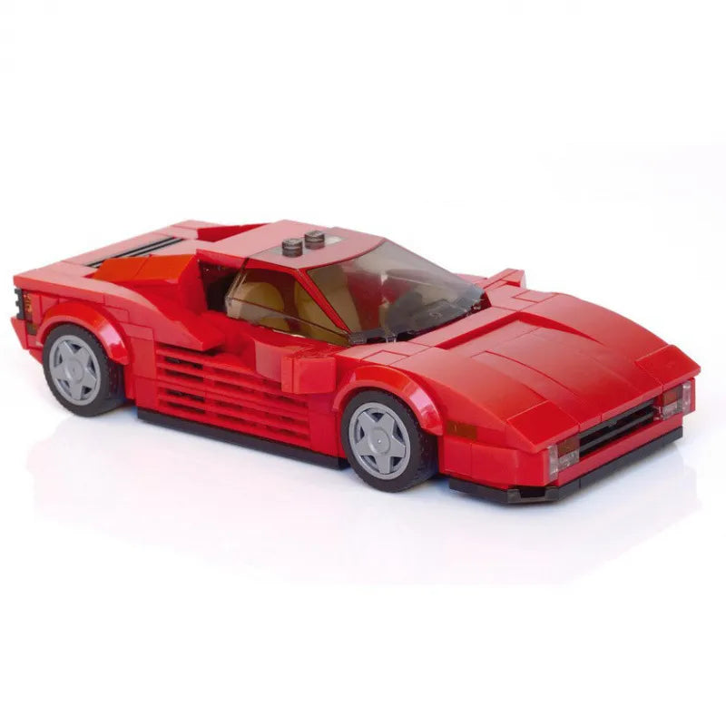 Ferrari Testarossa Baustein-Rennwagen – Kreatives Fahrzeug-Bauset für Autofans