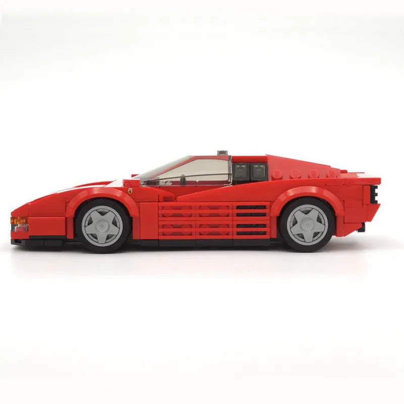 Ferrari Testarossa Baustein-Rennwagen – Kreatives Fahrzeug-Bauset für Autofans