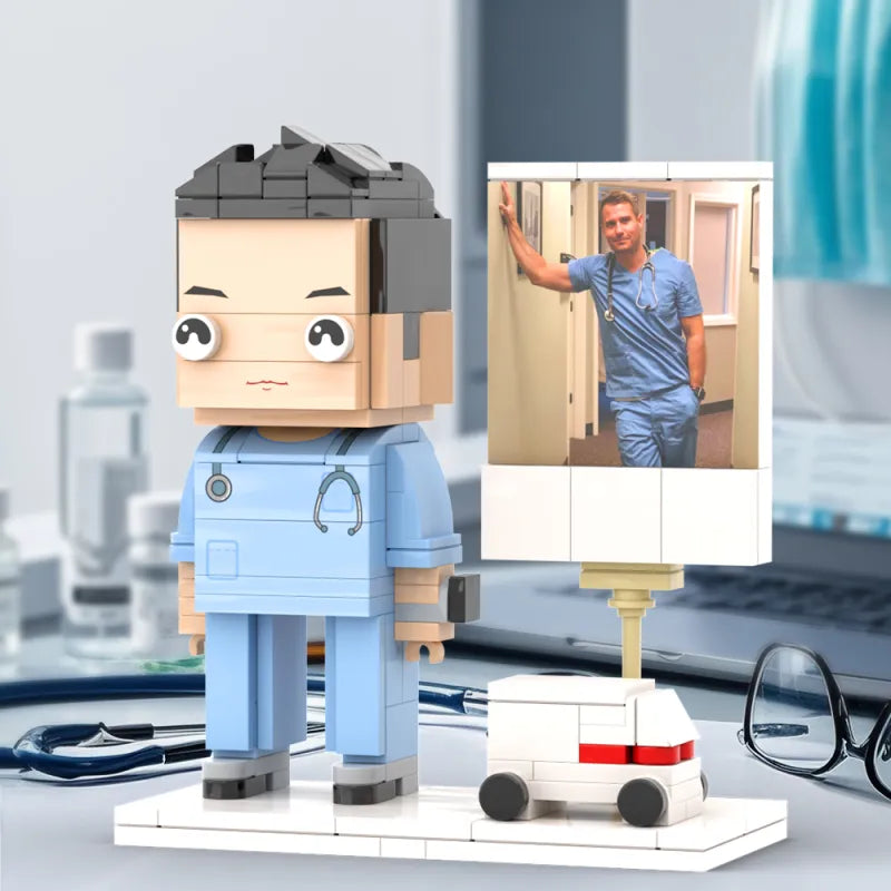 Personalized Building Block Figure – Doctor Theme – 1 Person