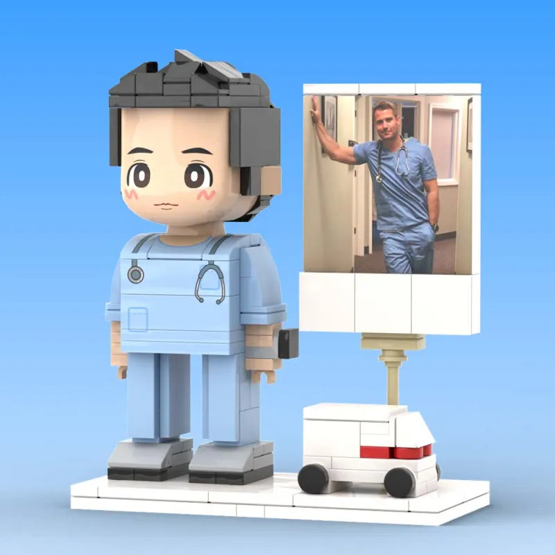 Personalized Building Block Figure – Doctor Theme – 1 Person