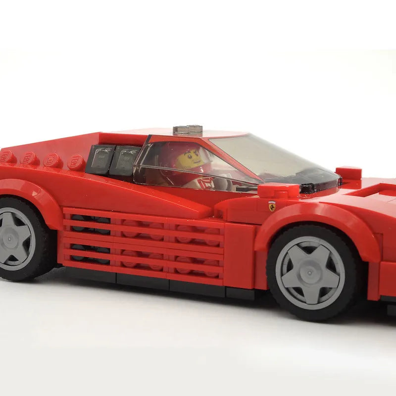 Ferrari Testarossa Baustein-Rennwagen – Kreatives Fahrzeug-Bauset für Autofans
