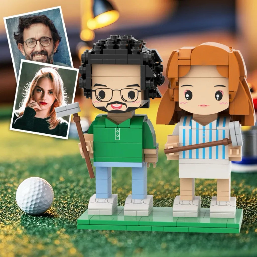 ForeverFig – Personalisierte Brick Figuren im Golf-Stil für 2 Personen