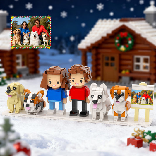 Dos personas. Cuatro perros. Un marco lleno de amor.