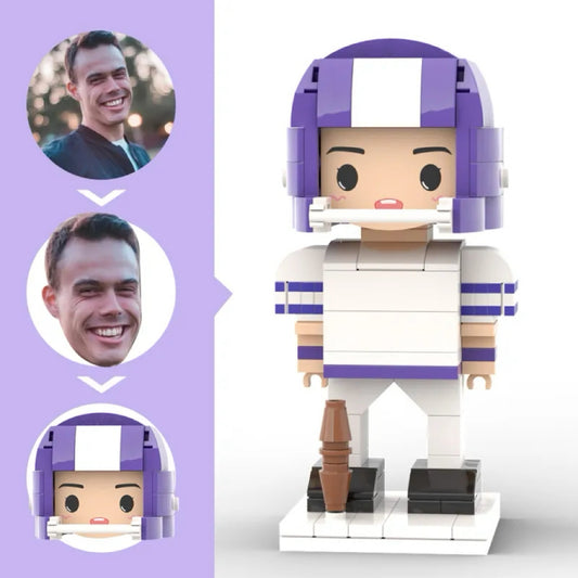 ForeverFig – Personalisierte Brick Figur im American-Football-Stil