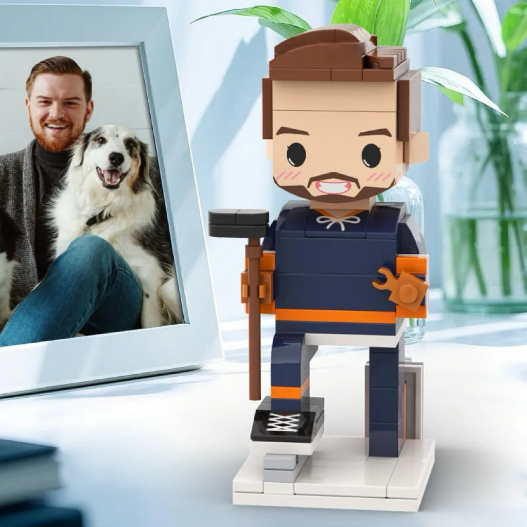 ForeverFig – Personalisierte Brick Figur im Eishockey-Stil für Männer