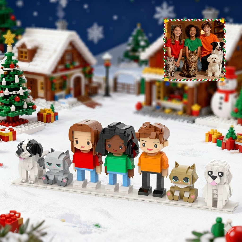 3 people. 2 cats. 2 dogs. 1 miniature masterpiece.