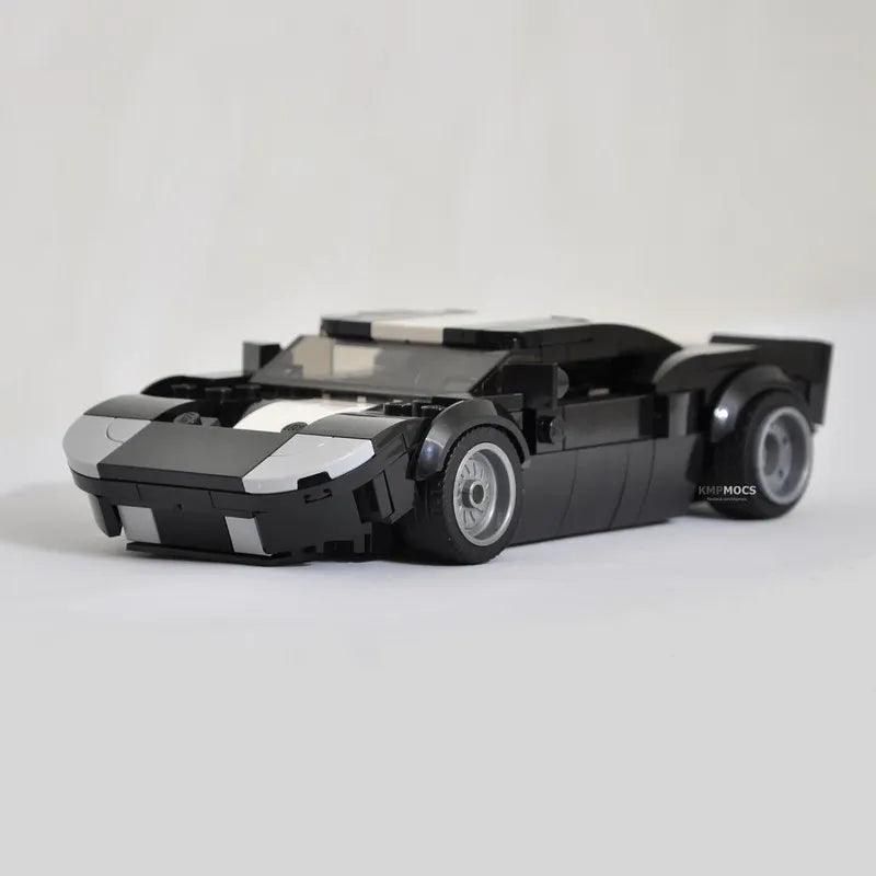 Creative racing car building block set – vehicle construction kit for car fans made from interlocking bricks
