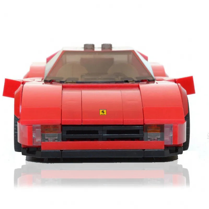 Ferrari Testarossa Baustein-Rennwagen – Kreatives Fahrzeug-Bauset für Autofans