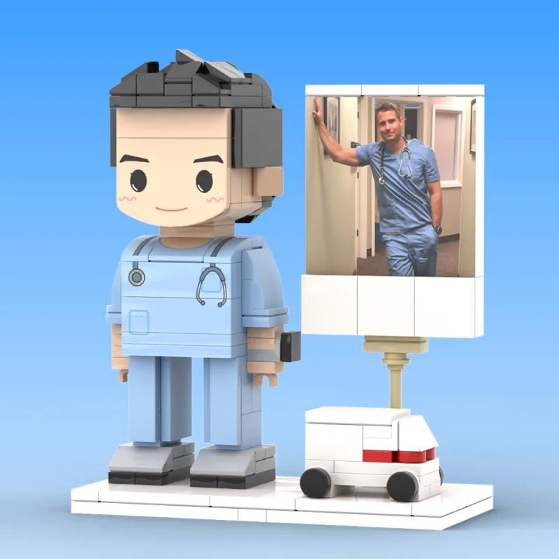 Personalized Building Block Figure – Doctor Theme – 1 Person