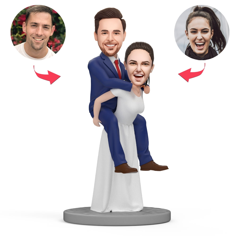 Personalized bobblehead figures – bikini couple with desired engraving