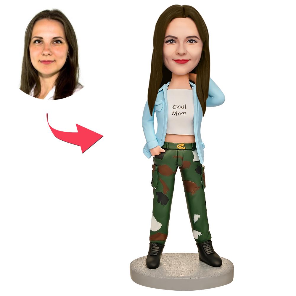 Mamá Genial – Figura Cabezona Personalizada con Grabado