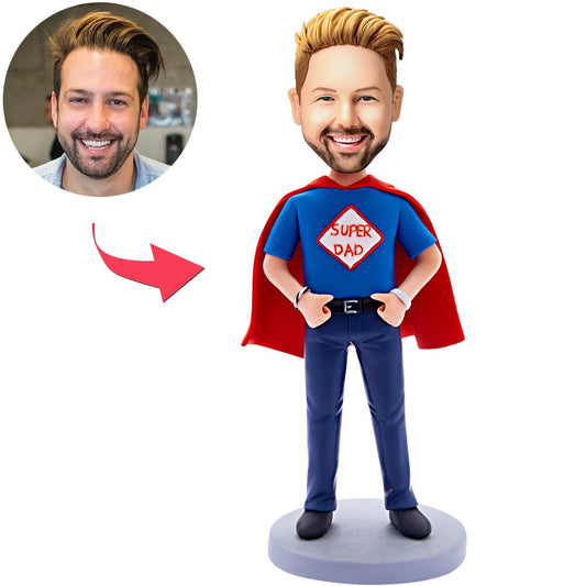 Súper Papá – Figura cabezona personalizada con grabado