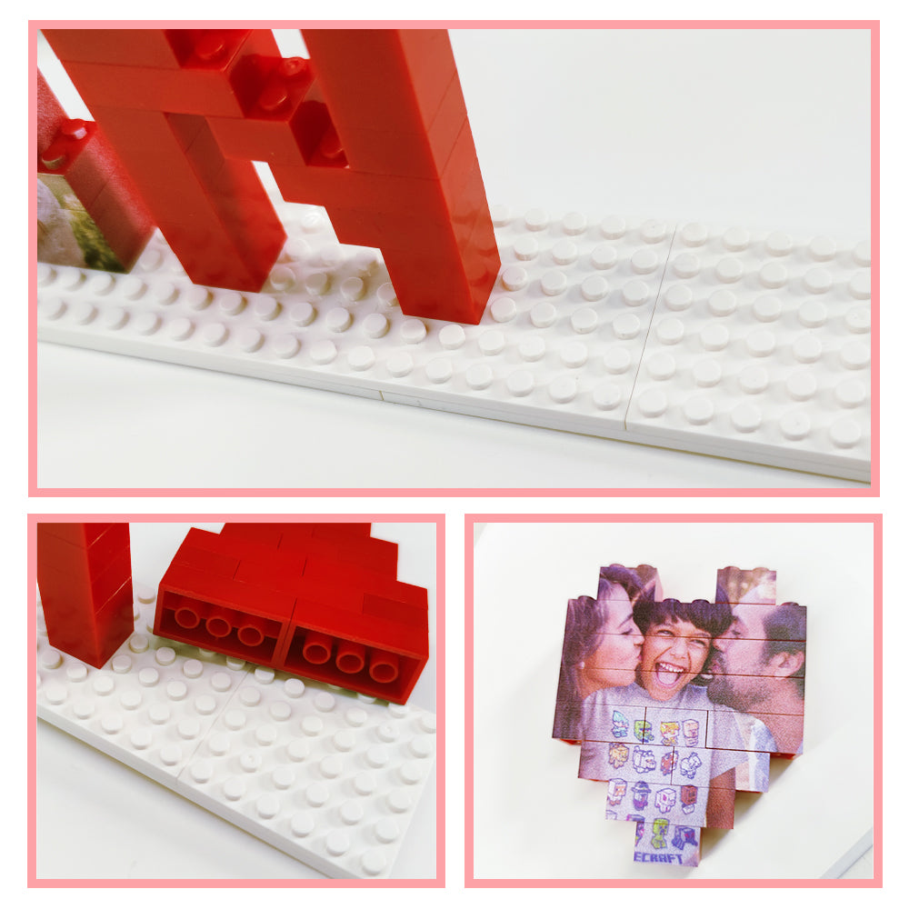 Personalisierter Fotoblock für Mama – Baustein-Puzzle mit Foto für Muttertag oder Geburtstag