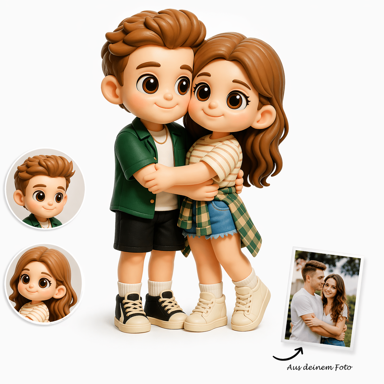 ForeverFig – Personalisierte 3D-Minifigur aus Kunstharz – Einzelfigur oder Figurenpaar - ForeverFig