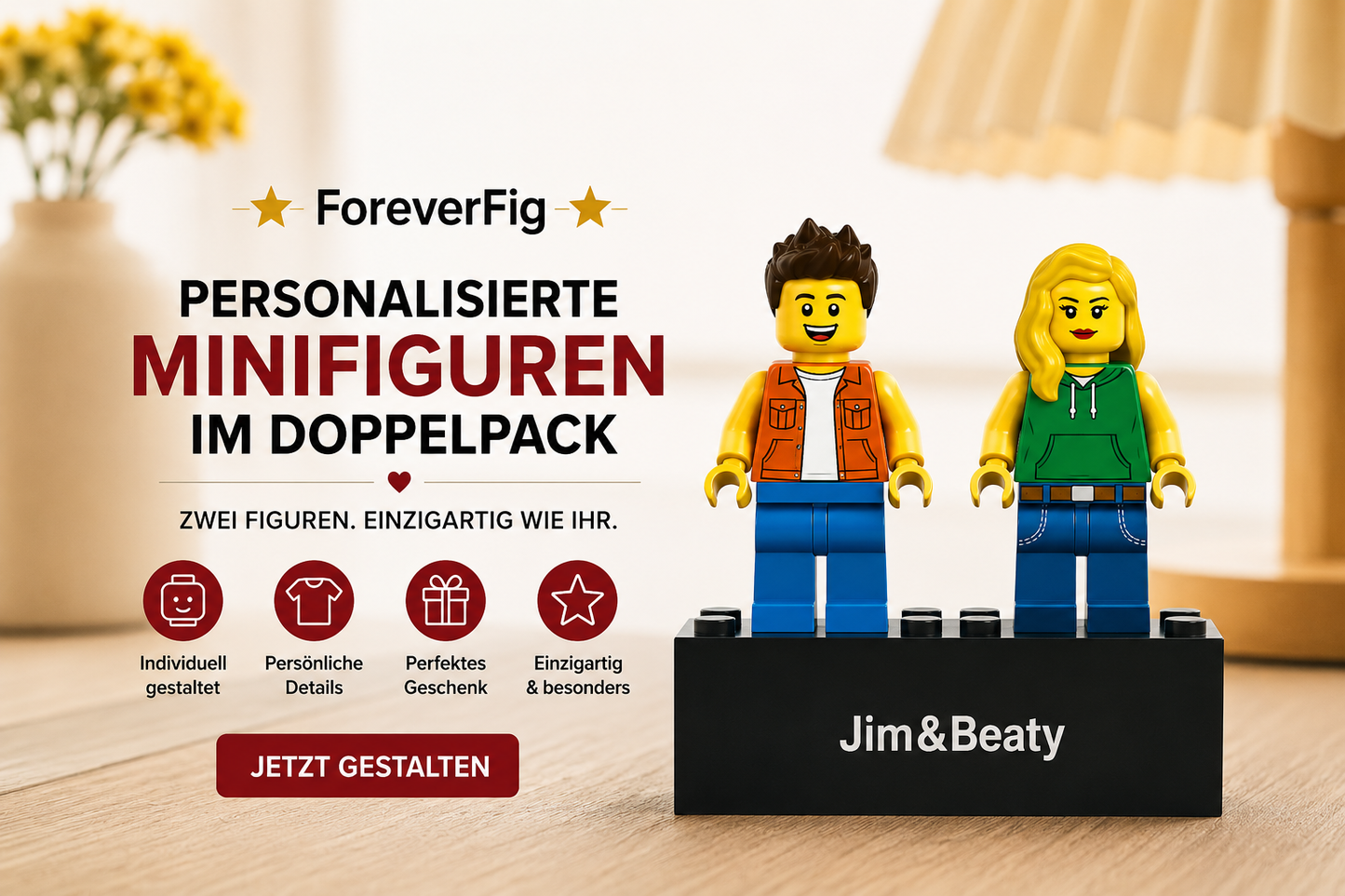 ForeverFig – Personalisierte Minifiguren im Doppelpack - ForeverFig