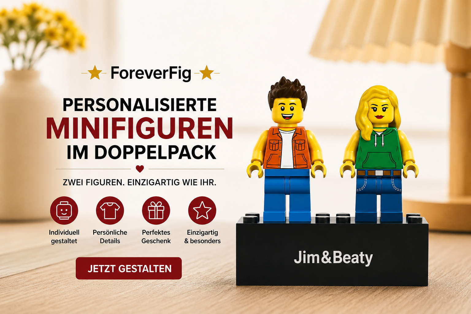 ForeverFig – Personalisierte Minifiguren im Doppelpack - ForeverFig