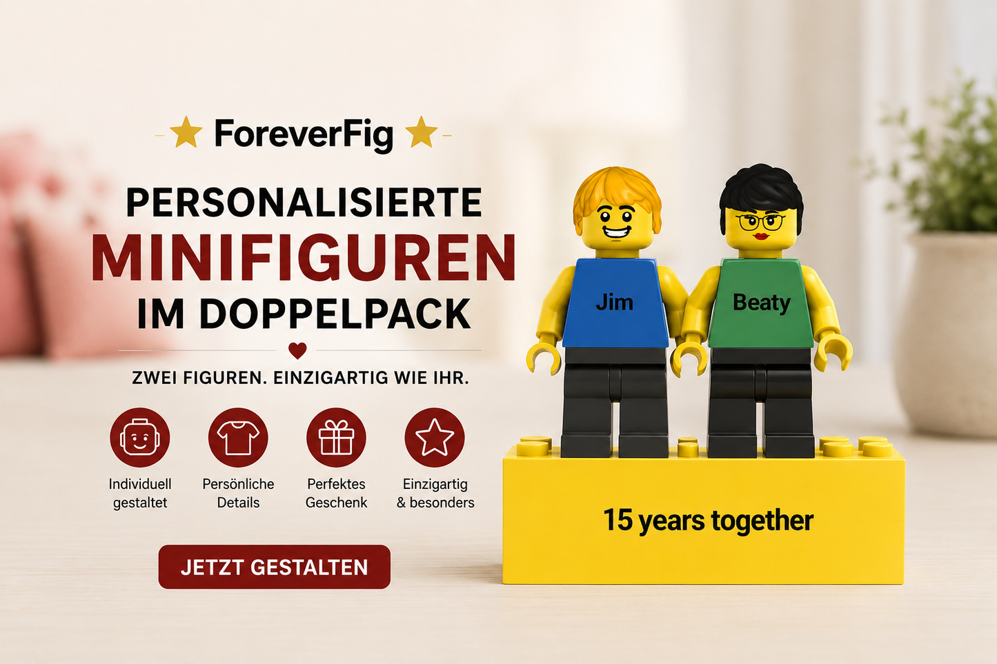 ForeverFig – Personalisierte Minifiguren im Doppelpack - ForeverFig