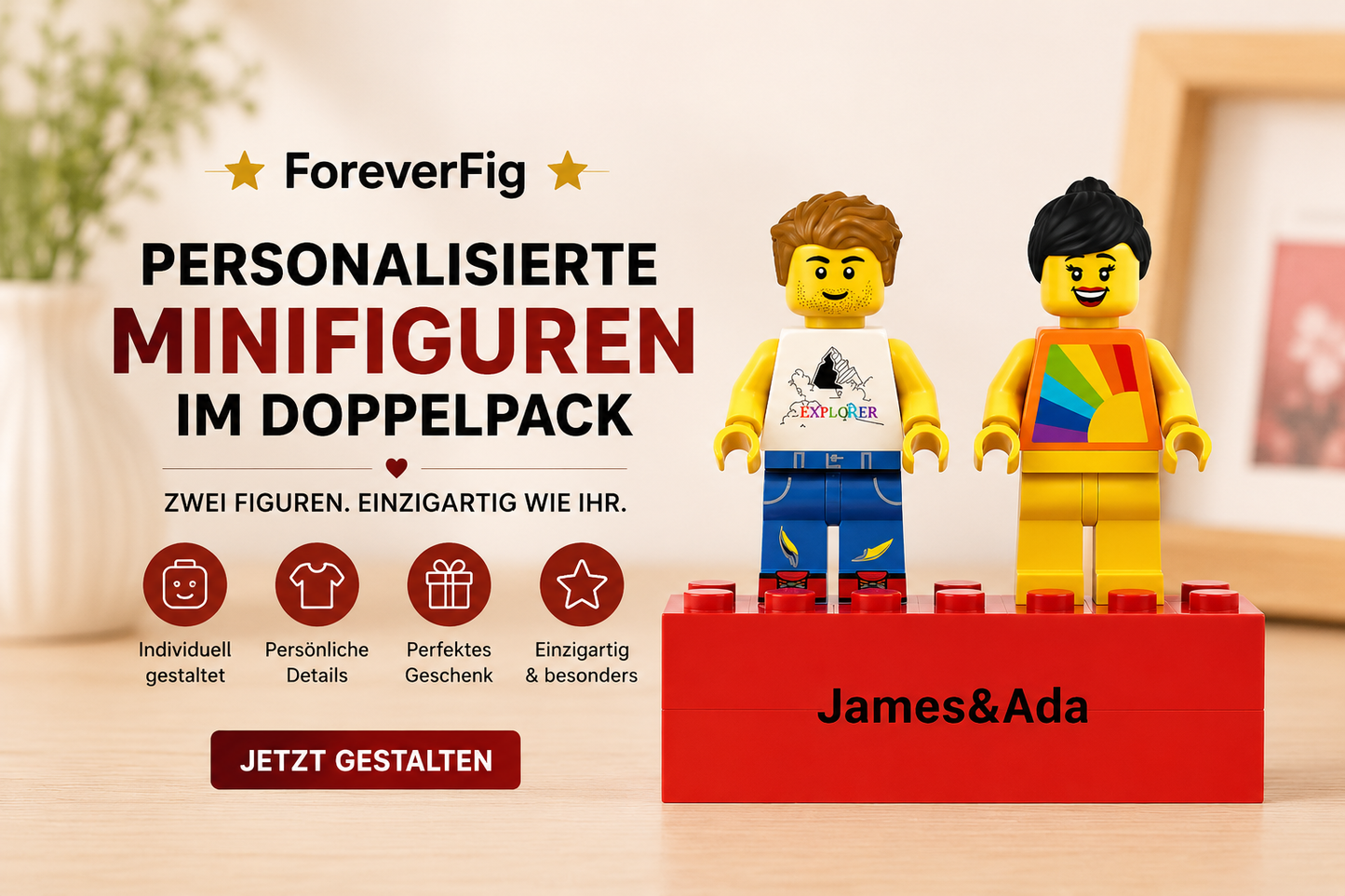 ForeverFig – Personalisierte Minifiguren im Doppelpack - ForeverFig