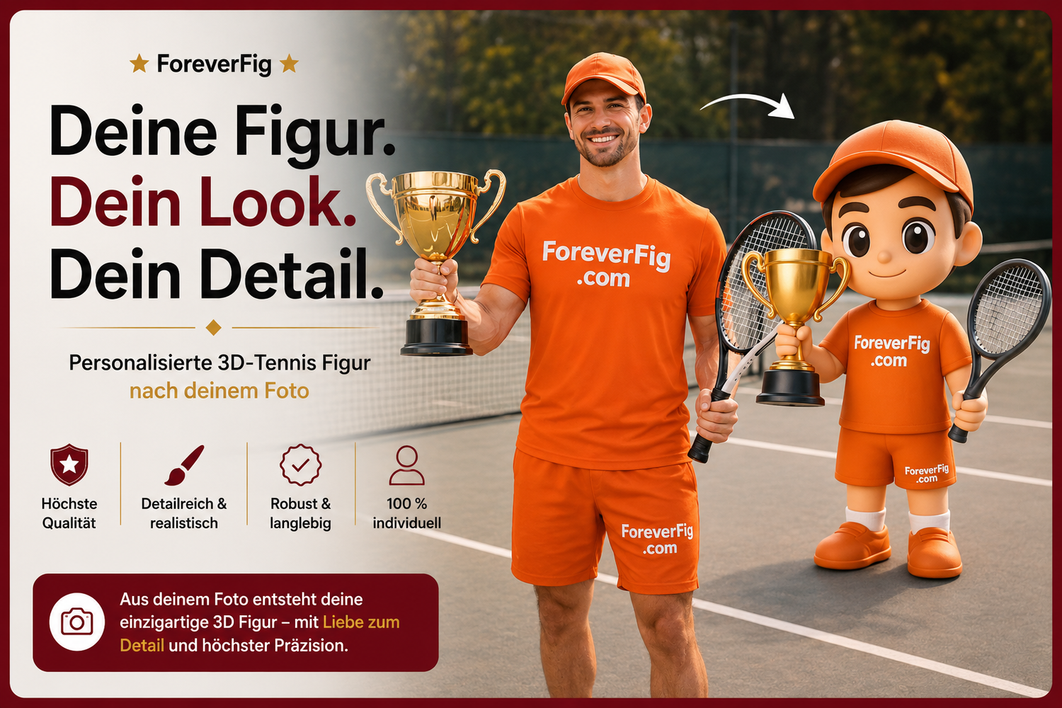 ForeverFig – Tennis Figur (3D Druck) - ForeverFig