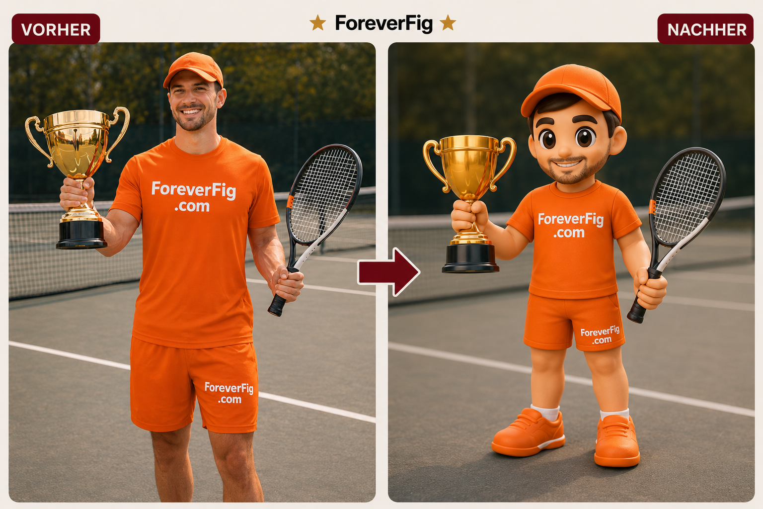 ForeverFig – Tennis Figur (3D Druck) - ForeverFig