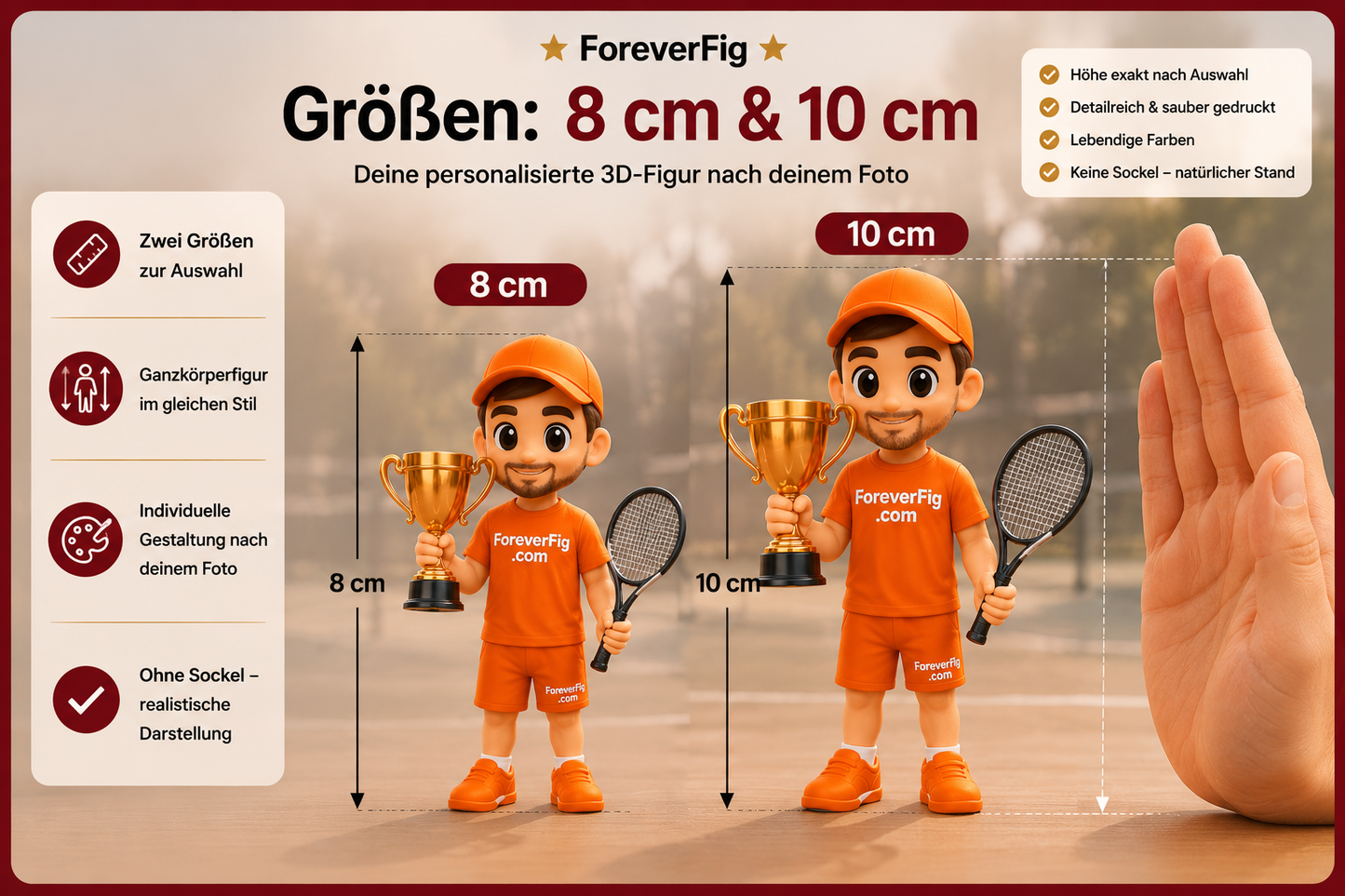 ForeverFig – Tennis Figur (3D Druck) - ForeverFig