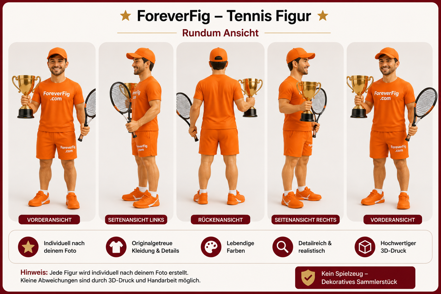 ForeverFig – Tennis Figur (3D Druck) - ForeverFig