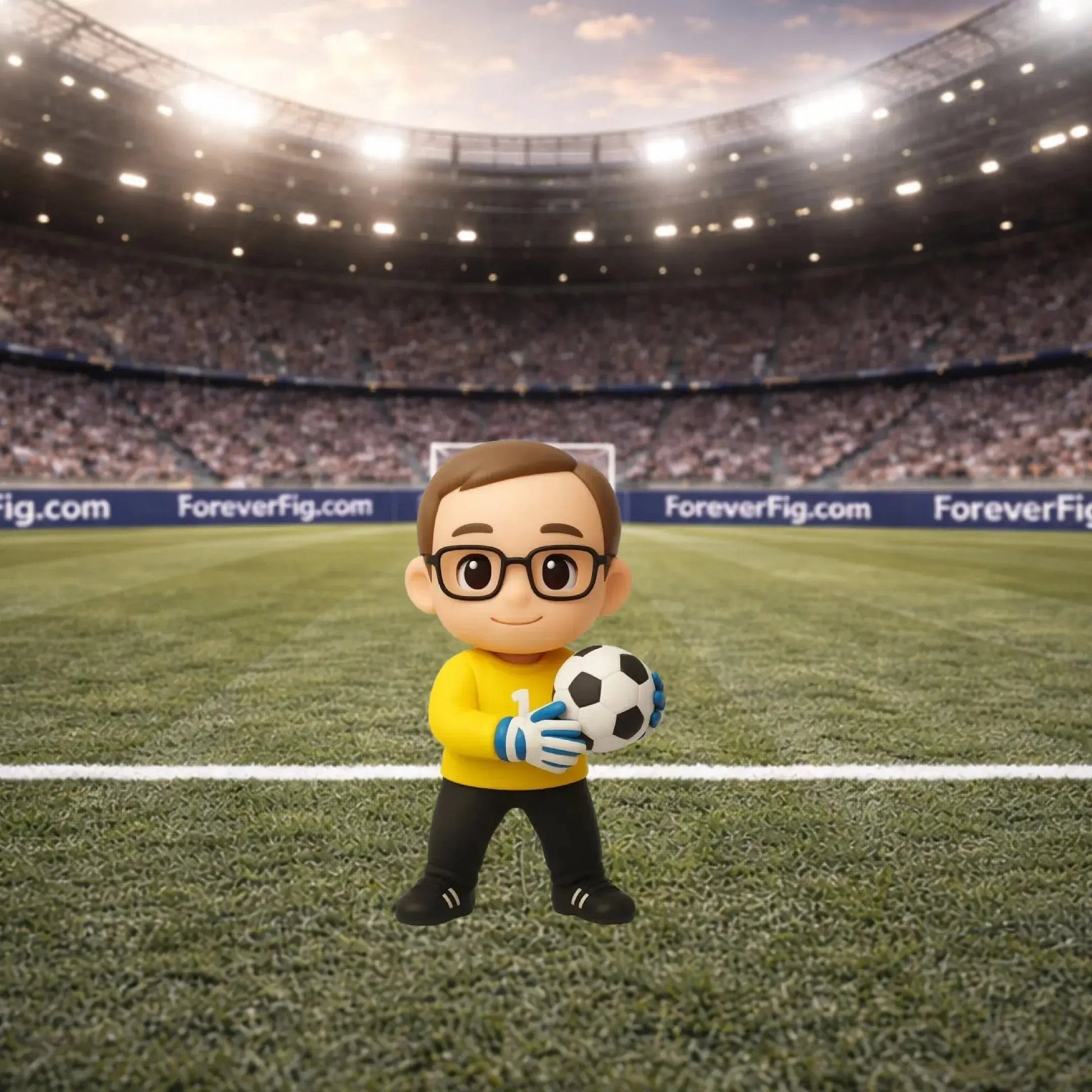 ForeverFig 3D-Fußball-Minifigur – personalisiert in 8 cm oder 10 cm - ForeverFig