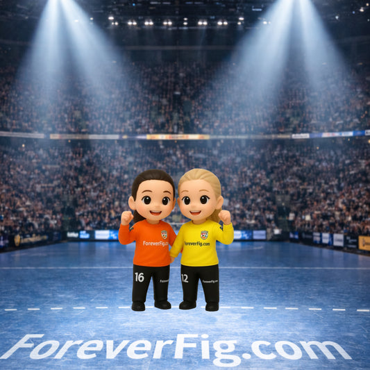 Minifigura 3D ForeverFig Balonmano – 2 personas – 8 cm