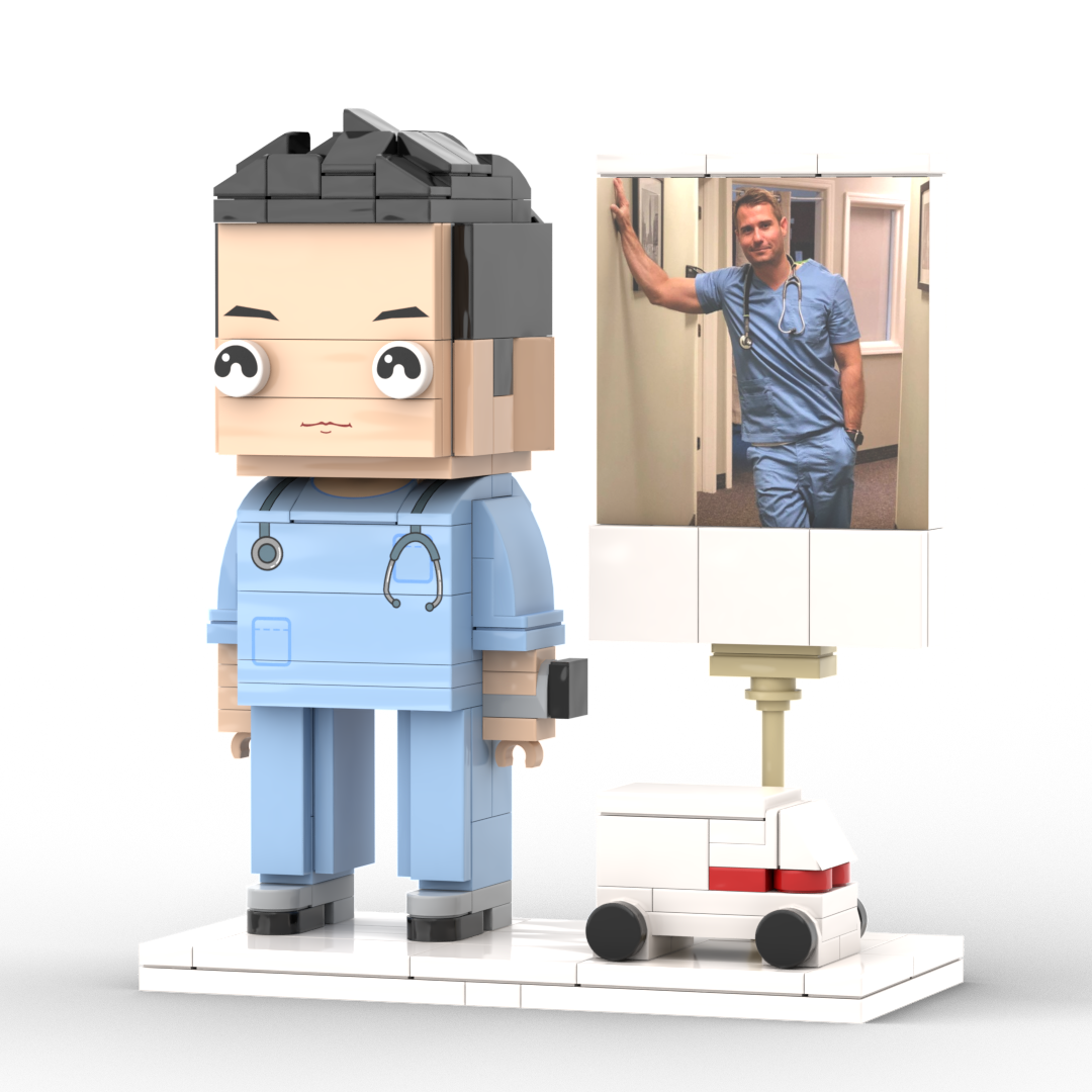 Personalized Building Block Figure – Doctor Theme – 1 Person