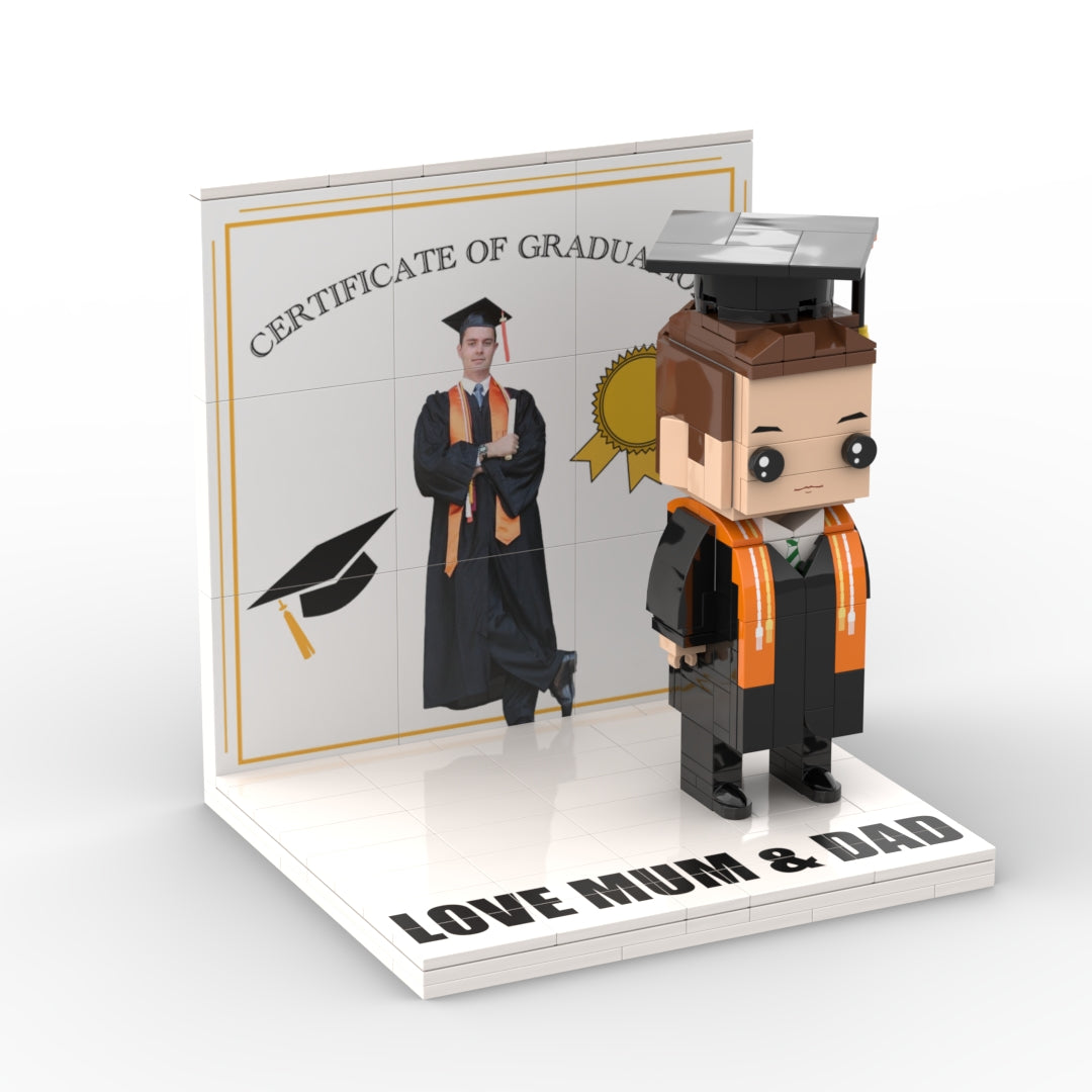 ForeverFig – Personalisierte Brick Figur mit individuellem Text und Display Panel