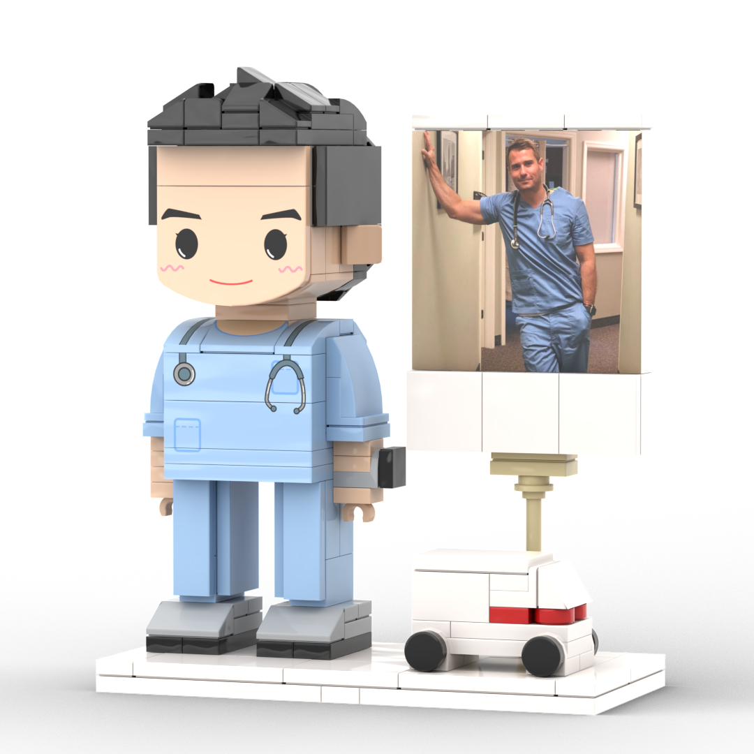 Personalized Building Block Figure – Doctor Theme – 1 Person