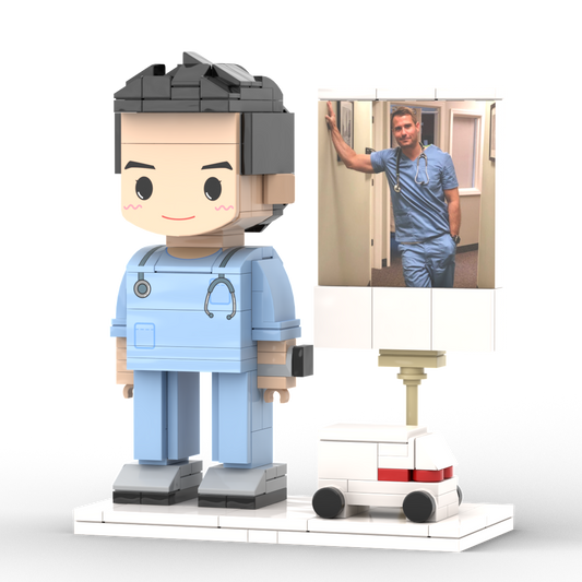 Personalisierte Bausteinfigur – Arzt-Thema – 1 Person