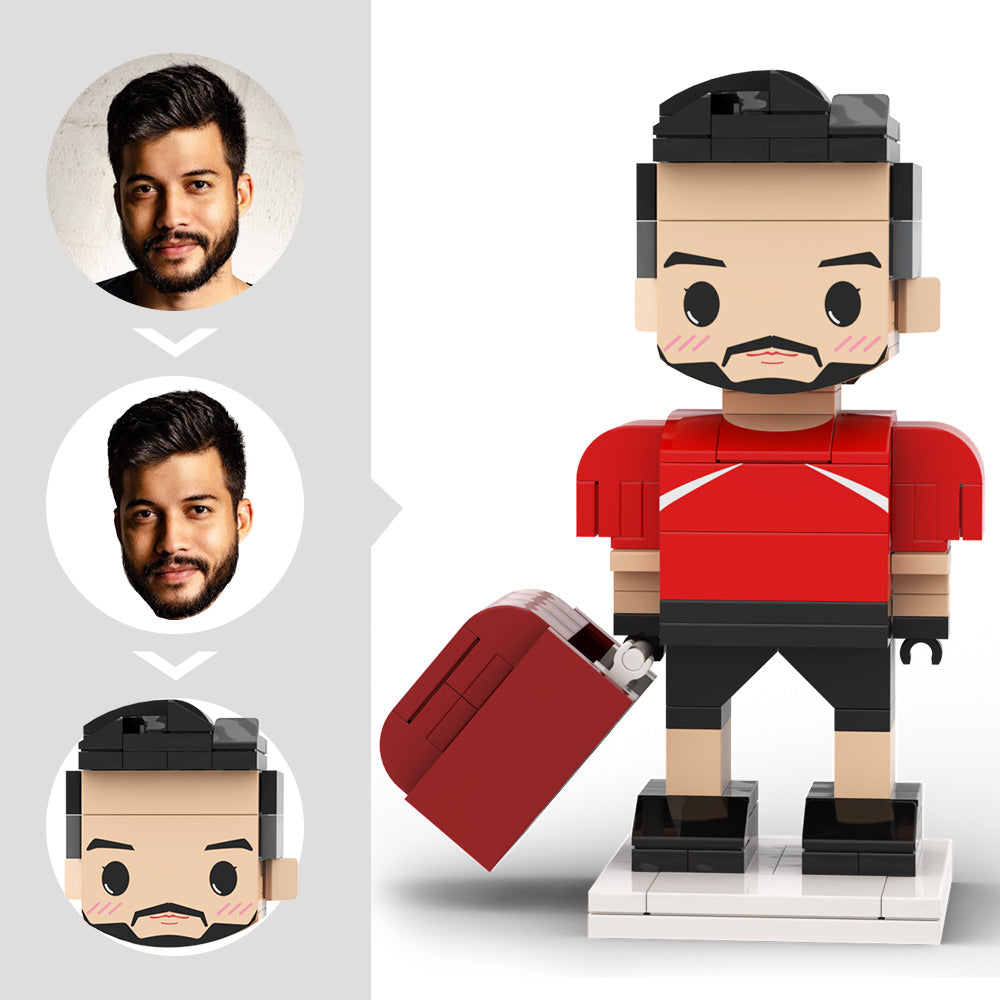 ForeverFig – Personalisierte Brick Figur im American-Football-Stil für Männer