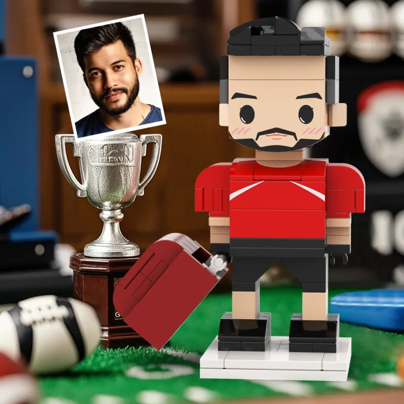 ForeverFig – Personalisierte Brick Figur im American-Football-Stil für Männer