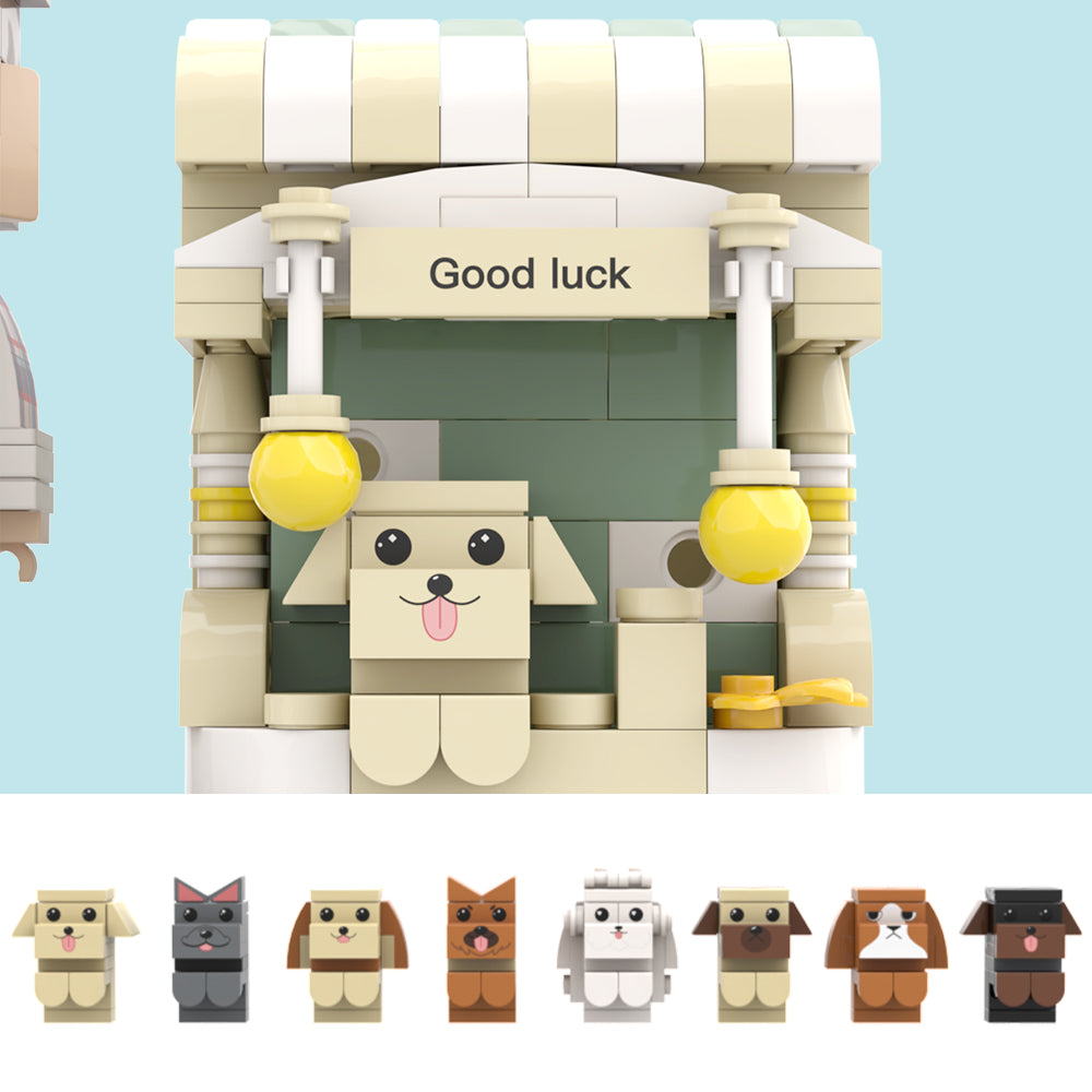 Personalized building block figure with pen holder – individual design for desk and everyday use