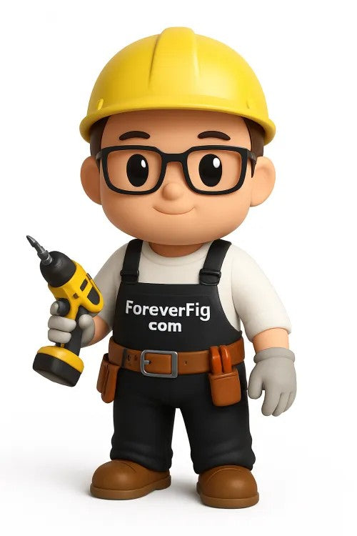 ForeverFig – Personalisierte 3D-Bauarbeiter Figur – 8 cm oder 10 cm