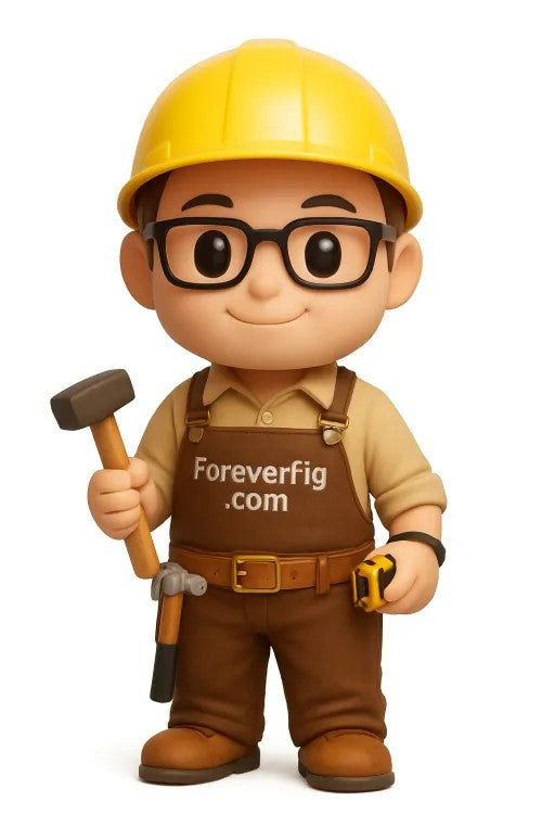 ForeverFig – Personalisierte 3D-Bauarbeiter Figur – 8 cm oder 10 cm