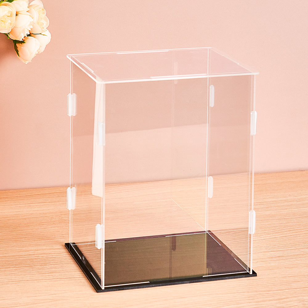 Staubdichte Acryl-Vitrine für Figurenbausteine und Sammlerfiguren – 15 × 10 × 20 cm.