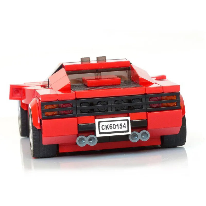 Ferrari Testarossa Baustein-Rennwagen – Kreatives Fahrzeug-Bauset für Autofans