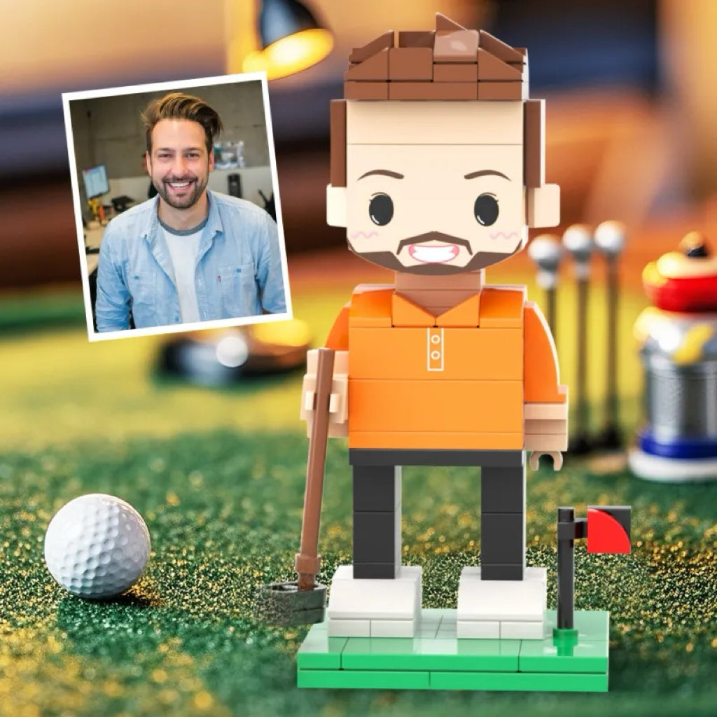 ForeverFig – Personalisierte Brick Figur im Golf-Stil