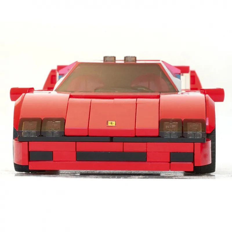 Ferrari F40 Baustein-Rennwagen – Kreatives Klemmbaustein-Set für Motorsportfans