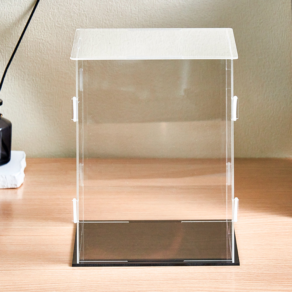 Staubdichte Acryl-Vitrine für 2 Figurenbaustein-Sammlerfiguren – 15 × 15 × 20 cm.