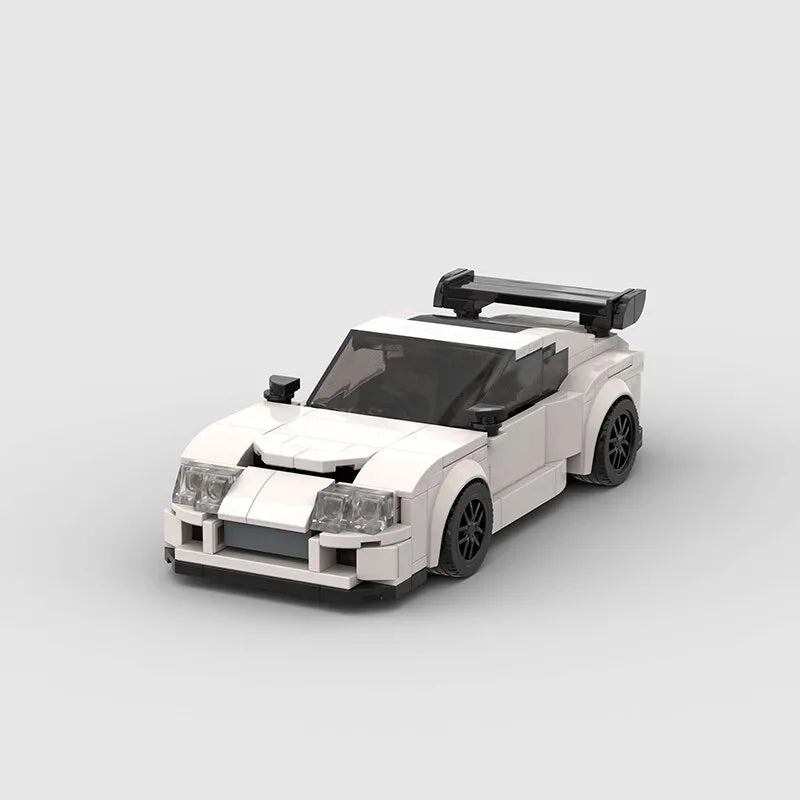 Creative racing car building block set – vehicle construction kit for car fans made from interlocking bricks