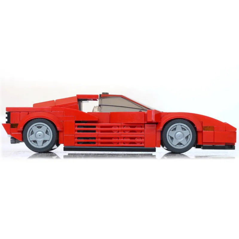 Ferrari Testarossa Baustein-Rennwagen – Kreatives Fahrzeug-Bauset für Autofans