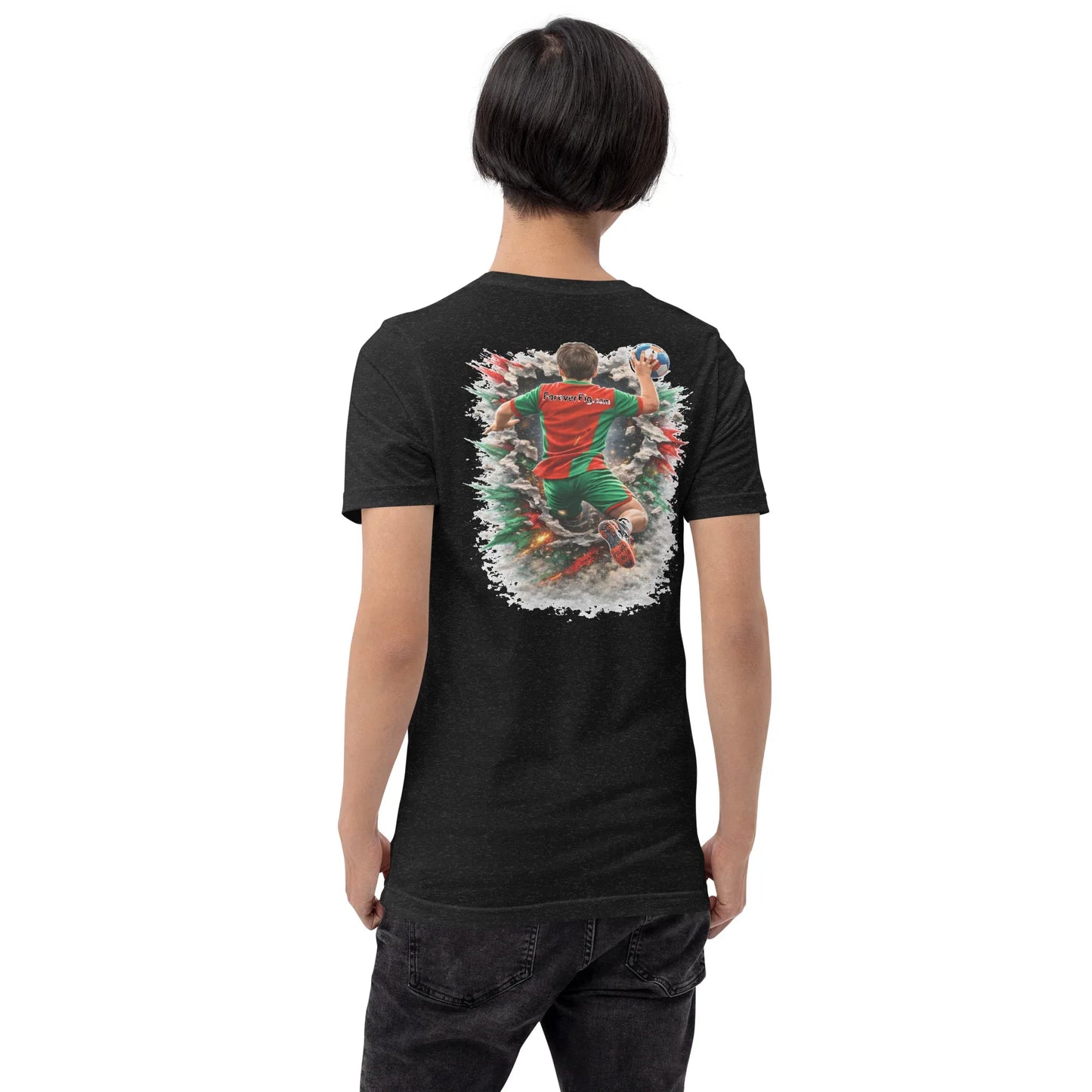ForeverFig personalisiertes Handball T-Shirt – Sprungwurf - ForeverFig