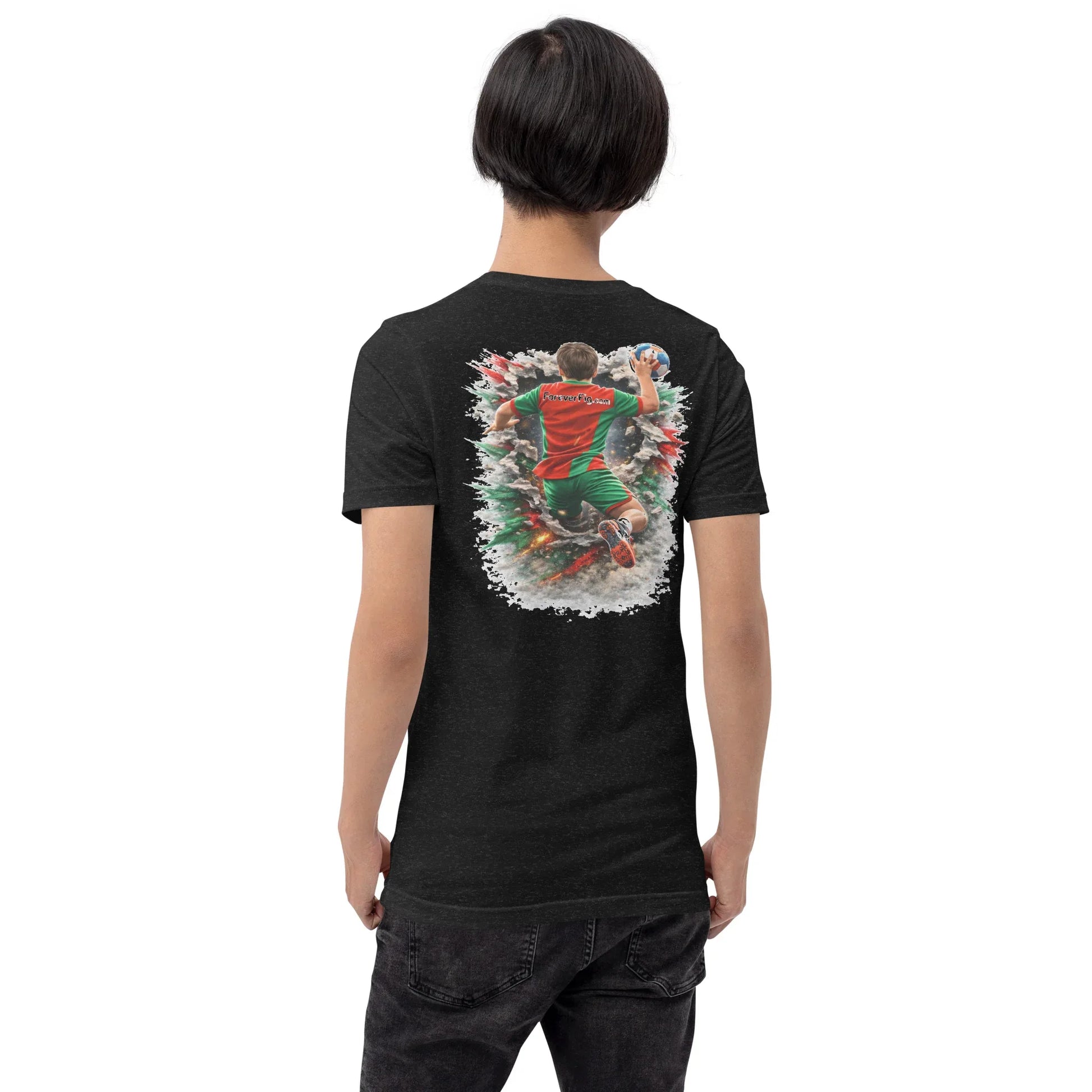 ForeverFig personalisiertes Handball T-Shirt – Sprungwurf - ForeverFig