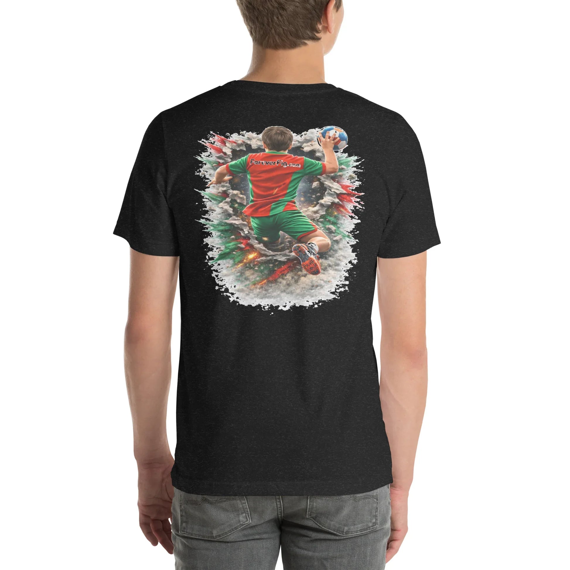 ForeverFig personalisiertes Handball T-Shirt – Sprungwurf - ForeverFig