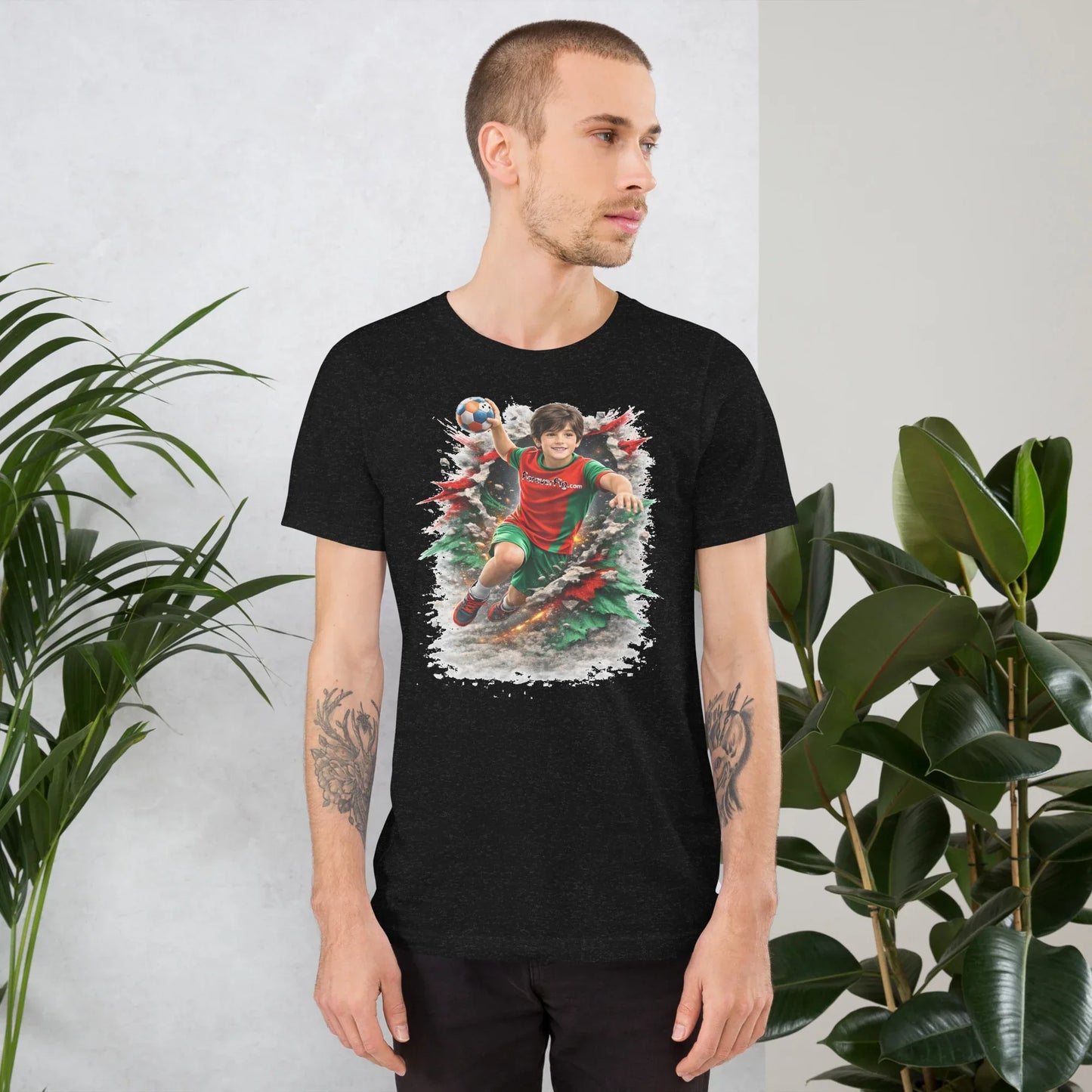 ForeverFig personalisiertes Handball T-Shirt – Sprungwurf - ForeverFig