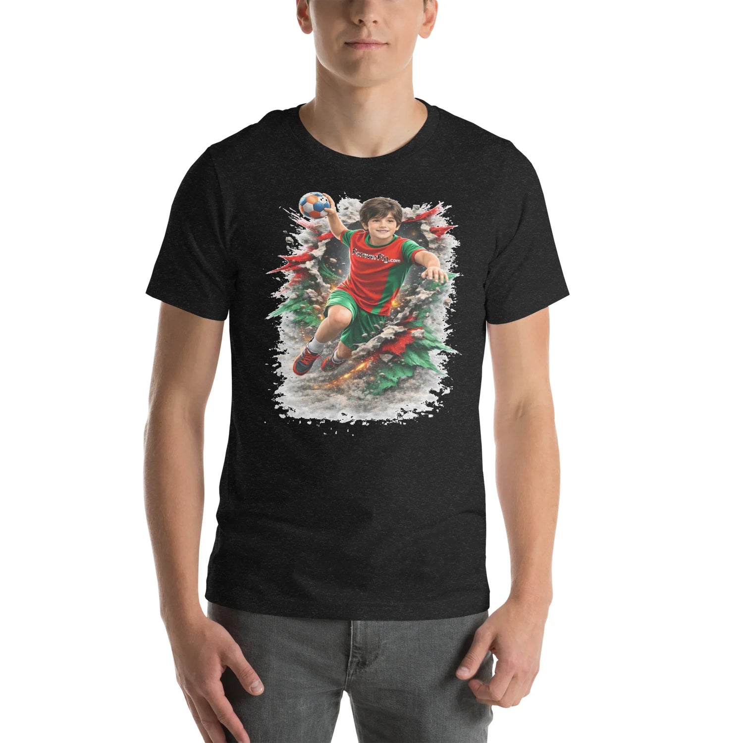ForeverFig personalisiertes Handball T-Shirt – Sprungwurf - ForeverFig