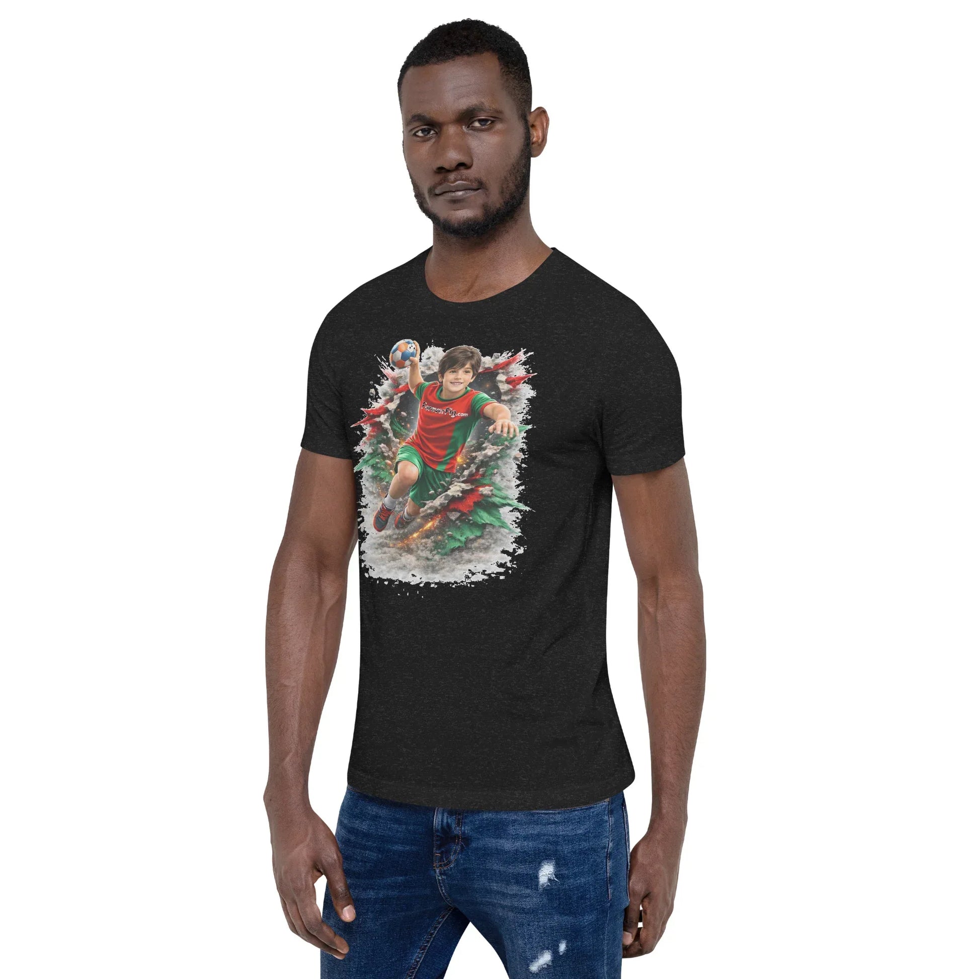 ForeverFig personalisiertes Handball T-Shirt – Sprungwurf - ForeverFig